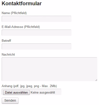 Contact Form 7 Kontaktformular